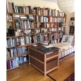 Commode deux niveaux 13 tiroirs rangement + bibliothèque Bale Suisse