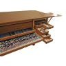 Grands tiroirs pour tissus sur table atelier couture