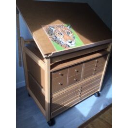 Maltisch mit Schubladen auboi malerei tiger cergy