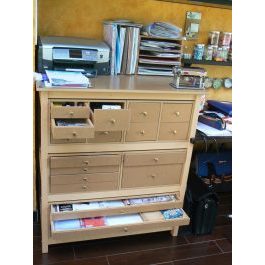 Kommode werkstatt scrapbooking offene schubladen la-ville-du-bois