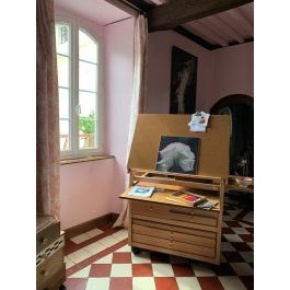 Der Maltisch mit Schubladen Aquarellkunstwerkstatt Andrest