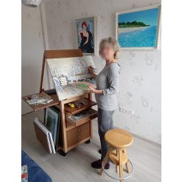 Staffelei Auboi Gemälde Yvette Straßburg
