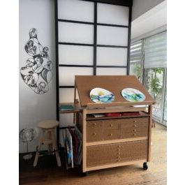 meuble palette peinture acrylique