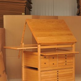 meuble pour atelier d'artiste bois chêne