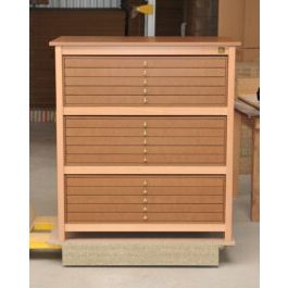 commode tiroirs papiers format raisin