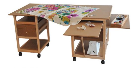 Auboi combinaison rangement meuble couture table découpe tissus