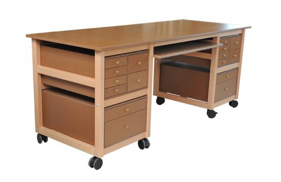Grand meuble bureau 16 tiroirs home-office
